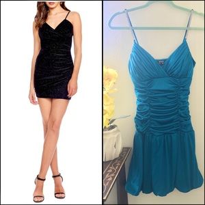 NWOT Ruched Dress Stone embellished XOXO